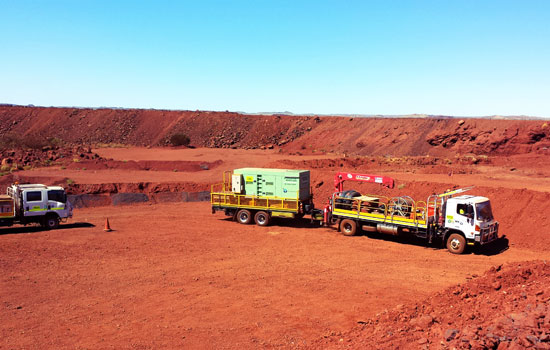 Trucks in outback